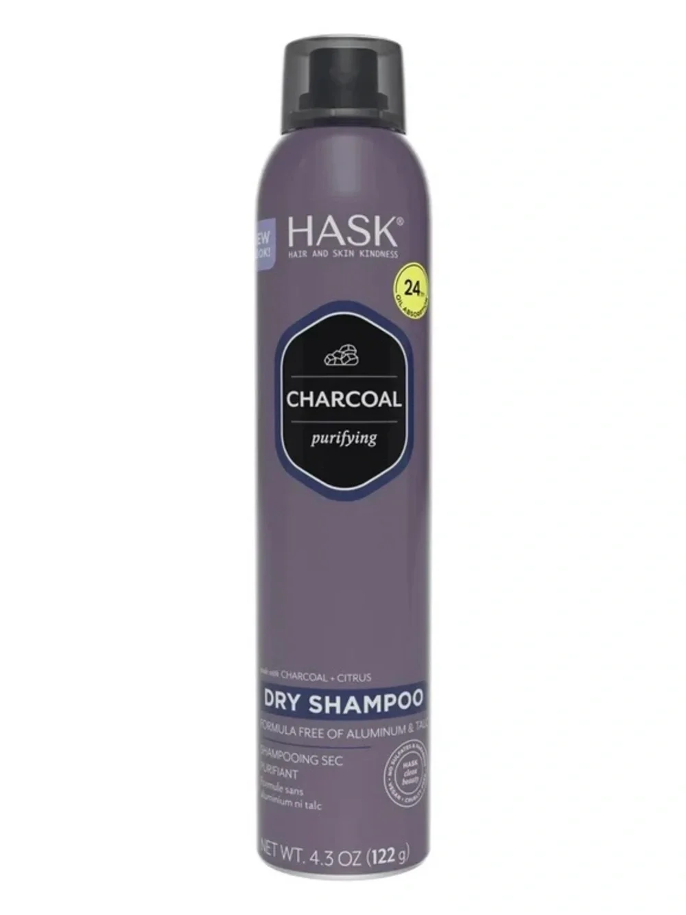 Hask Charcoal & Citrus Purifying Oil Control Dry Shampoo, 4.3 oz NWT